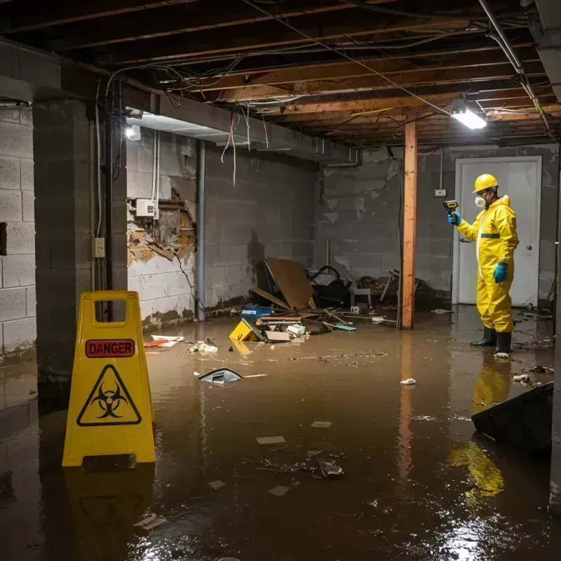 Flooded Basement Electrical Hazard in Gallatin County, KY Property