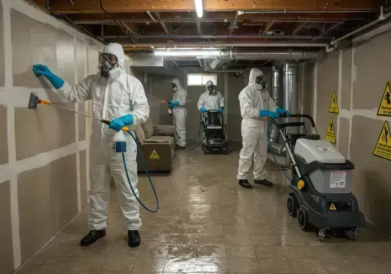 Basement Moisture Removal and Structural Drying process in Gallatin County, KY